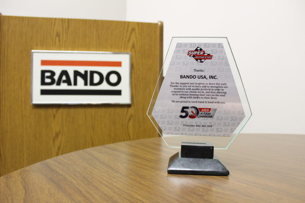 Bando Usa Inc Receives Top 10 Brands Award Bando Usa News